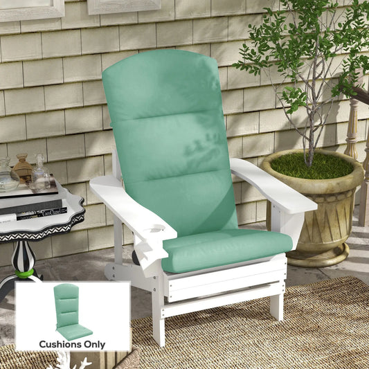 Adirondack Chair Cushion, with Back and Ties, Green Patio Chair Cushions Green at Gallery Canada