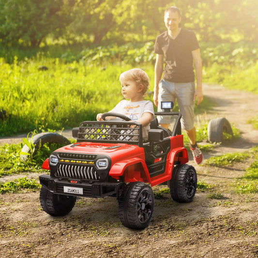 12V Ride On Truck, Electric Car For Kids, Remote Control, Red Electric Toy Cars Red at Gallery Canada