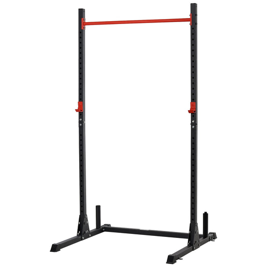 Adjustable Barbell Power Rack Squat Stand Strength Training Fitness Pull Up Weight Cage Home Gym Black - Gallery Canada