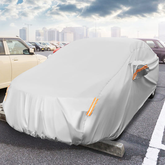 Universal Car Cover, 185 Inch, Rain Sun UV Protection, Silver Garages Silver at Gallery Canada