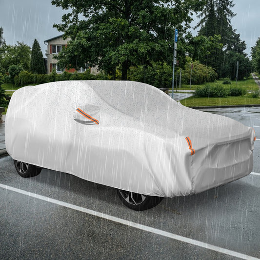 Universal Car Cover, 190 Inch, Rain Sun UV Protection, Silver Garages Silver at Gallery Canada