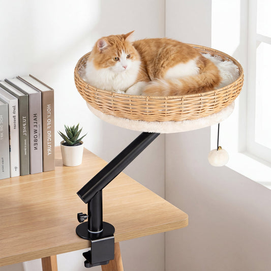 Cat Desk Bed With Removable Padded Cushion, Natural Cat Houses Natural at Gallery Canada