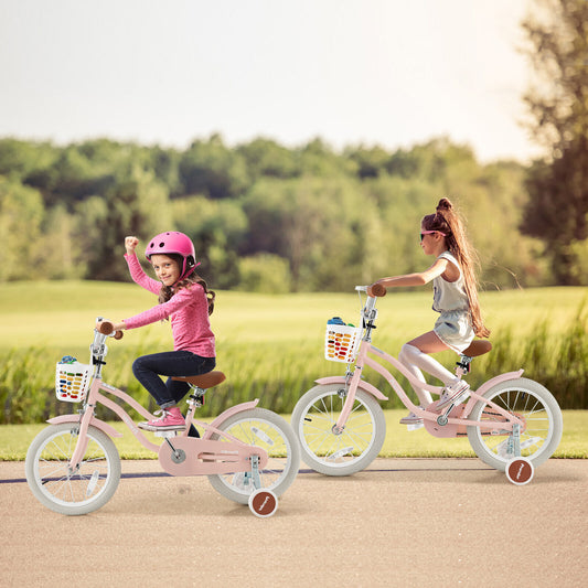 Children Bicycle With Front Handbrake, Rear Coaster Brake, Pink Kids Bike Pink at Gallery Canada
