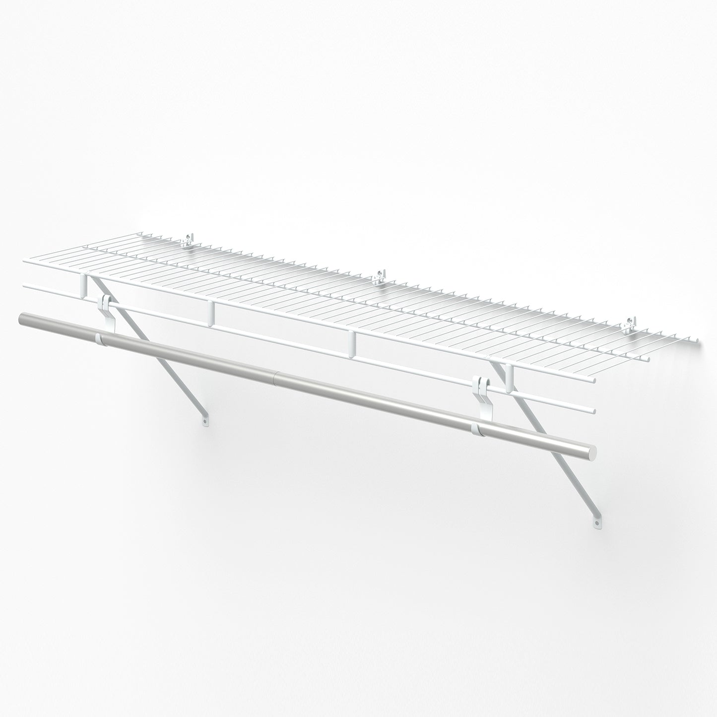 Closet Shelves Wall Mounted with Ventilated Metal Wire Shelving Kit Shoe Racks & Storage Benches Options at Gallery Canada