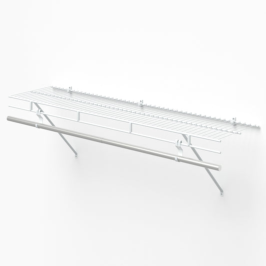 Closet Shelves Wall Mounted with Ventilated Metal Wire Shelving Kit Shoe Racks & Storage Benches Options at Gallery Canada