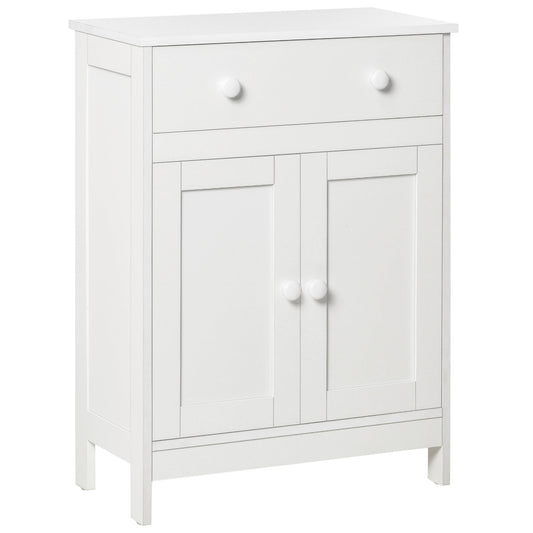 Bathroom Cabinet, Freestanding Accent Sideboard with Storage Drawer &; Adjustable Shelf, White - Gallery Canada