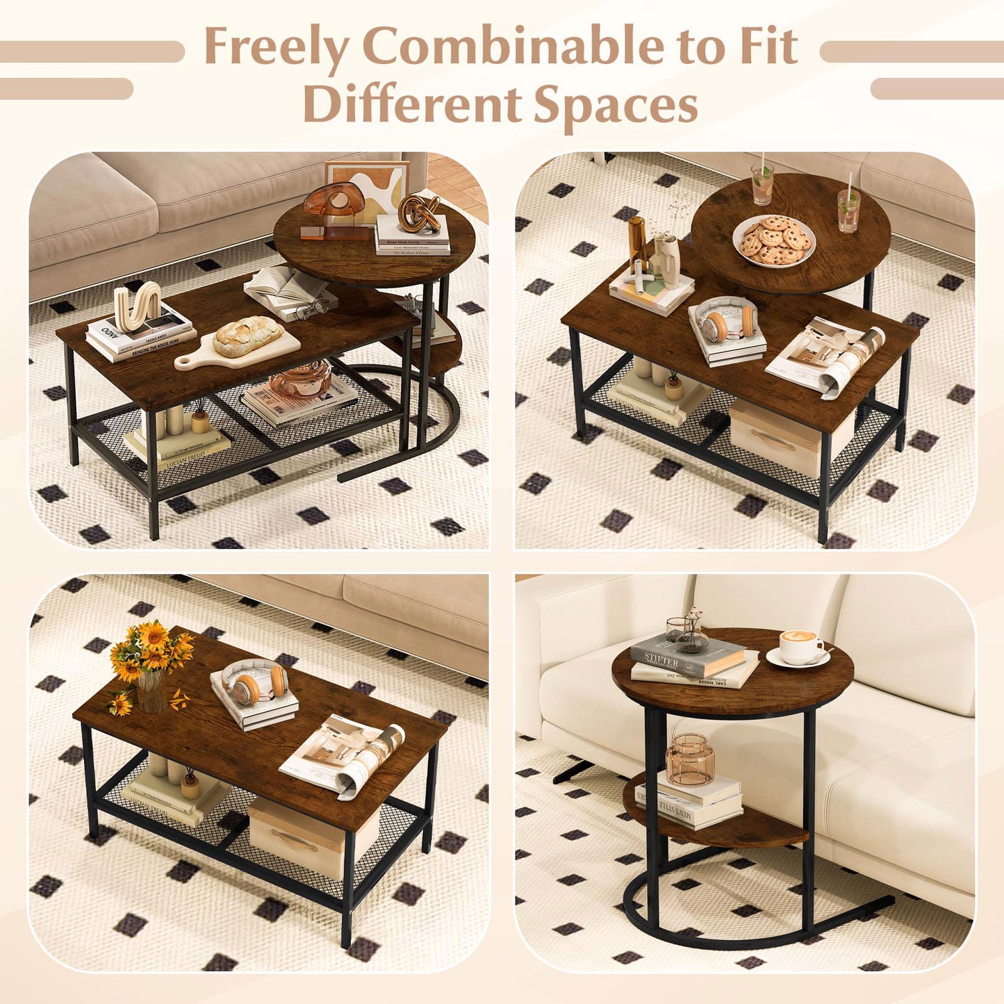 2-Tier Rectangle Coffee & End Table Coffee Tables at Gallery Canada