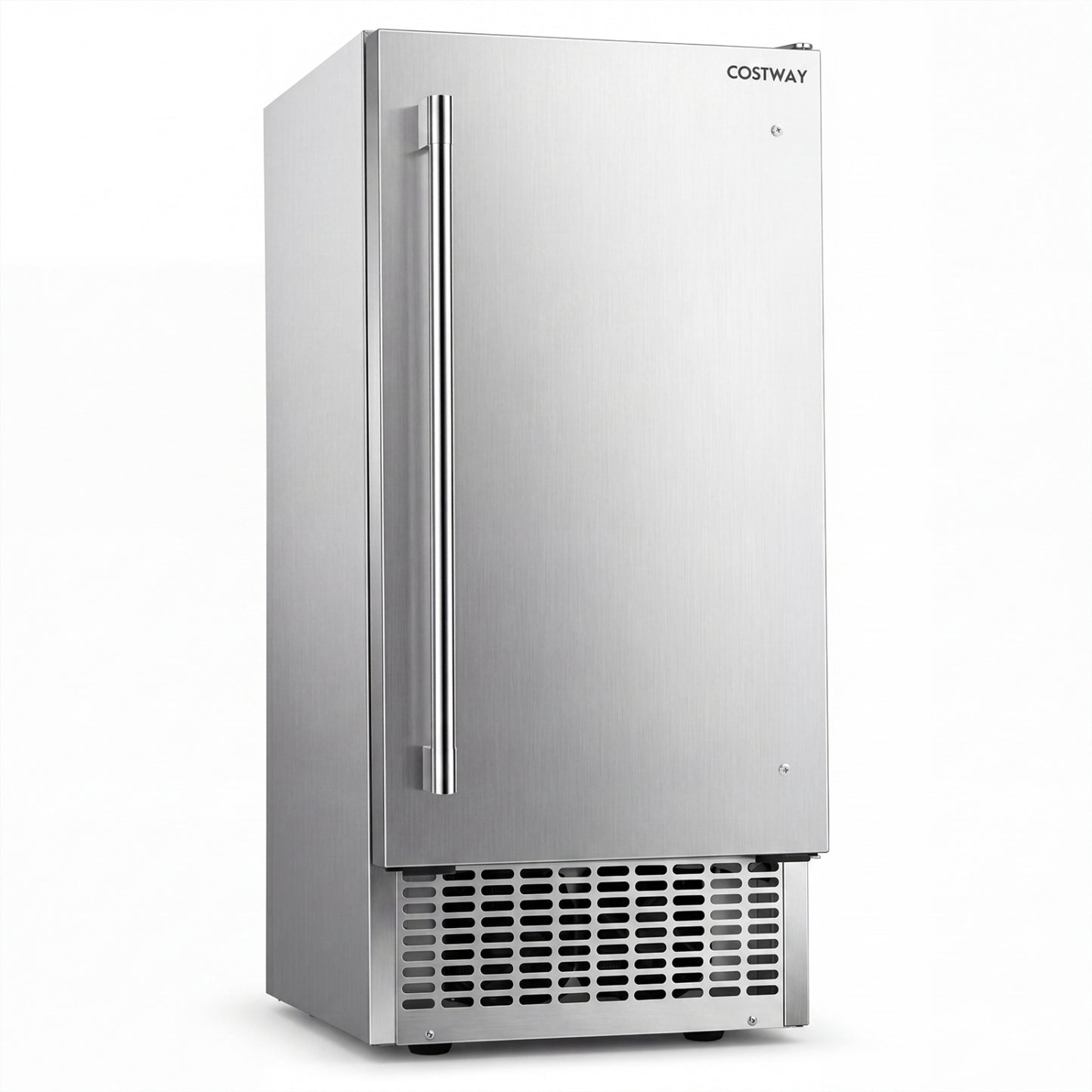 Commercial Ice Maker, 25 lbs Storage Capacity, Home Bar Cafe Ice Makers Silver/Black & Sliver at Gallery Canada