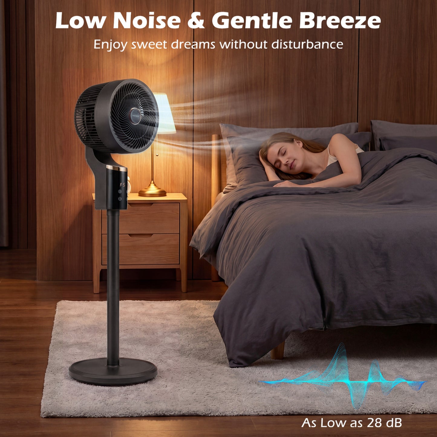 Compact Oscillating Fan, 70° Oscillation, 90° Tilt, Black Fans at Gallery Canada