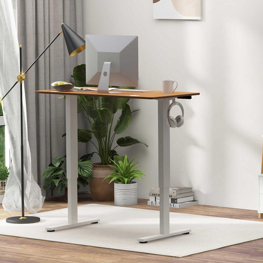 Compact Standing Desk, Executive Chair Set, Memory Heights