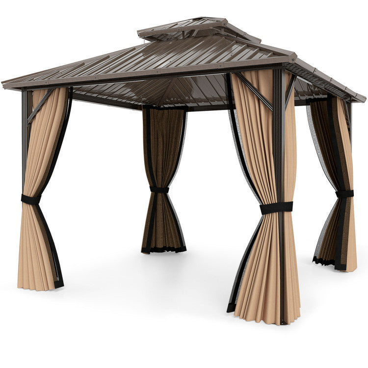 10x10 Hardtop Gazebo With 4-Piece Patio Conversation Set Outdoor & Patio Furniture at Gallery Canada
