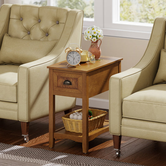 Contemporary Side Table With Drawer, Yellow End & Side Tables Yellow at Gallery Canada