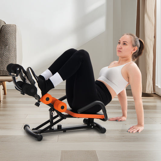 Core Fitness Abdominal Trainer Crunch Exercise Bench Machine, Black Benches Racks & Bars Black at Gallery Canada