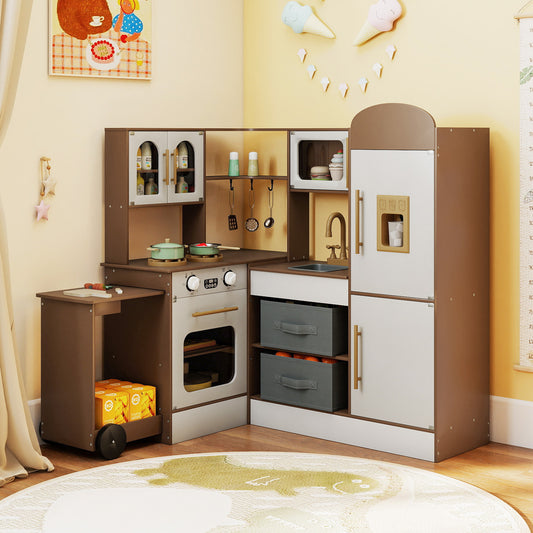 Corner Kitchen With Lights And Sounds, Coffee, Ages 3+ Play Kitchen Sets Coffee at Gallery Canada