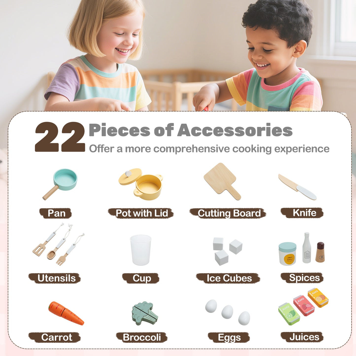 Corner Play Kitchen With Lights, Sounds, Ages 3+, Brown Play Kitchen Sets at Gallery Canada