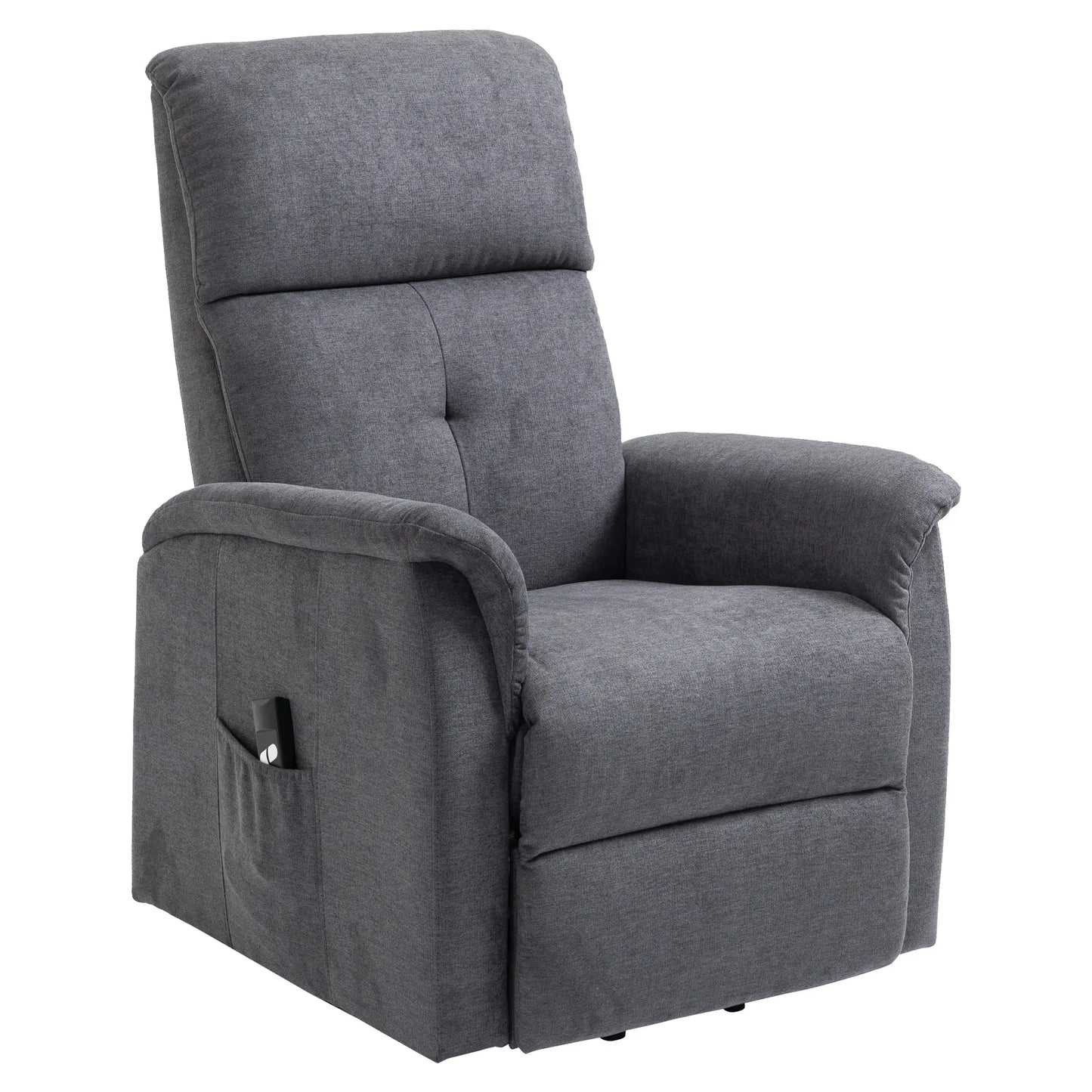 Power Lift Chair, Electric Recliner Sofa with Remote, Side Pocket, Grey Electric Power Lift Chairs at Gallery Canada