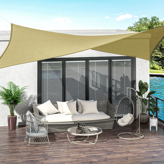 Square 12’ Sun Sail Shade, UV Protector, Outdoor Patio Cover Shade Sails Sand at Gallery Canada
