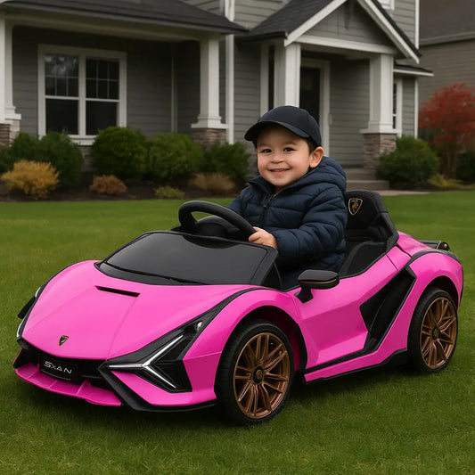 12V Kids Electric Ride On Car, Remote Control, Music Lights, For 3-5 Years, Pink Electric Toy Cars Pink at Gallery Canada