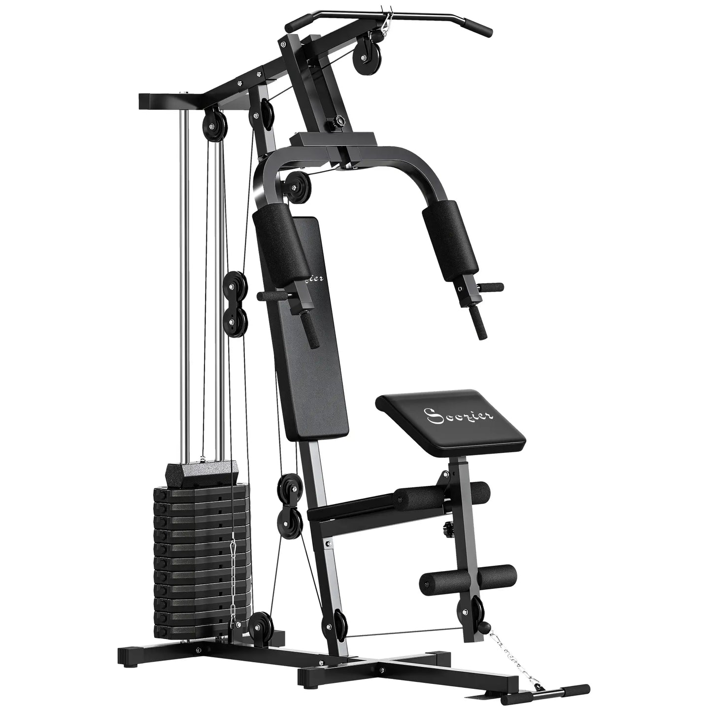 Weight Training Machine, Multifunction Gym Equipment, 143lbs, Black Power Towers at Gallery Canada