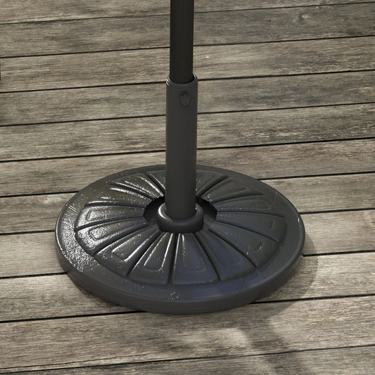 Heavy Duty Concrete Umbrella Base, Steel Pole, Round Parasol Stand, Black Umbrella Bases Black at Gallery Canada