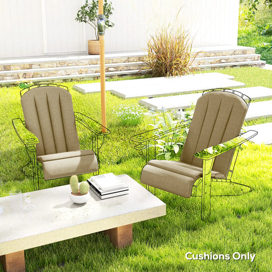 Patio Chair Cushions Set, High Back Adirondack, High-Density Foam, Beige Patio Chair Cushions Beige at Gallery Canada