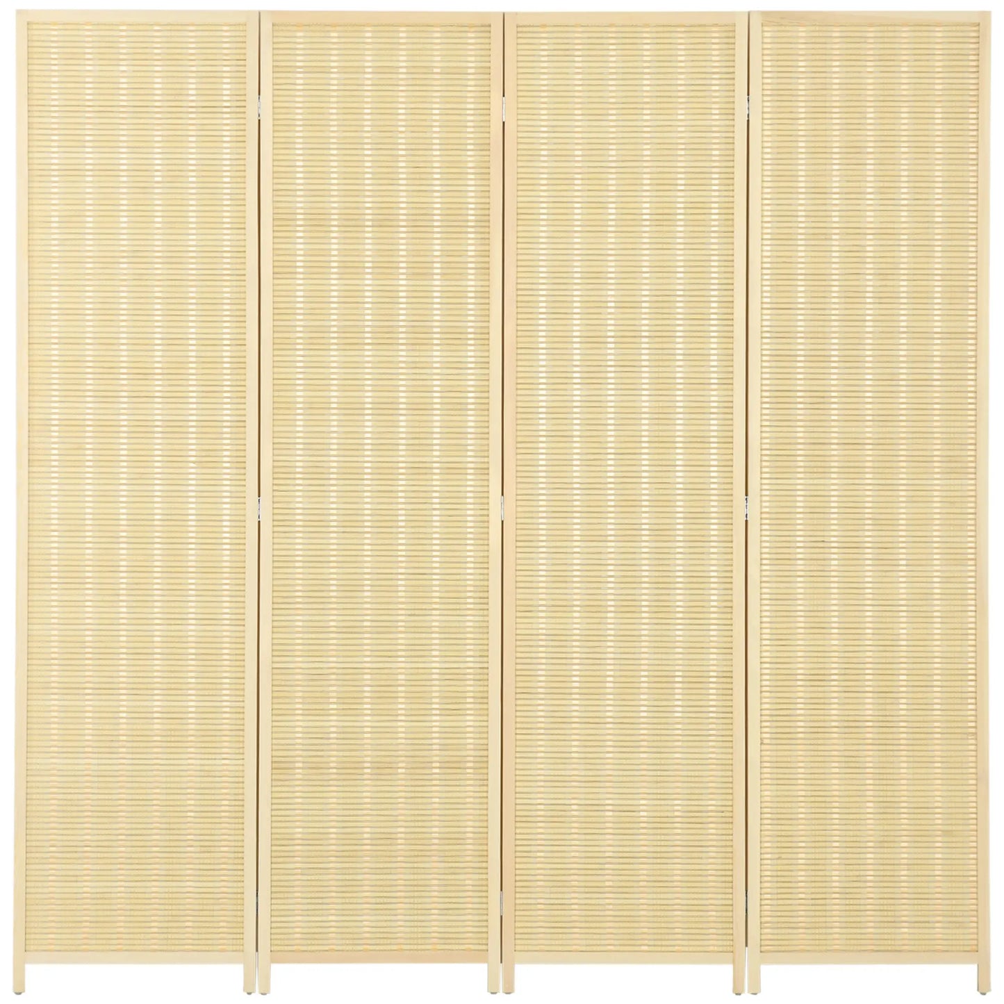 Woven Bamboo Room Divider, 4 Panel, 71"x71"x0.6", Natural Room Dividers at Gallery Canada