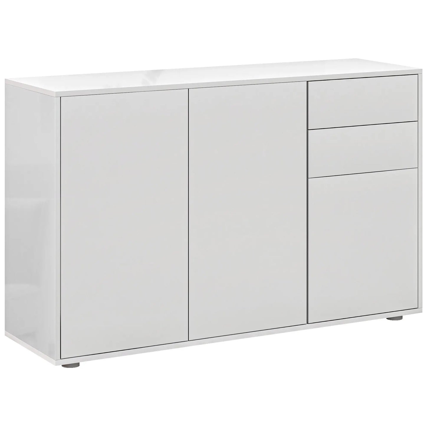 Modern Kitchen Sideboard, Coffee Bar with 2 Drawers, White Kitchen Pantry Cabinets at Gallery Canada
