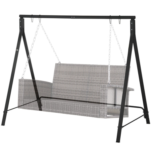 Metal Swing Stand Swing Frame, Hanging Chair Stand Only, 528 LBS Weight Capacity, for Backyard, Patio, Lawn, Black - Gallery Canada