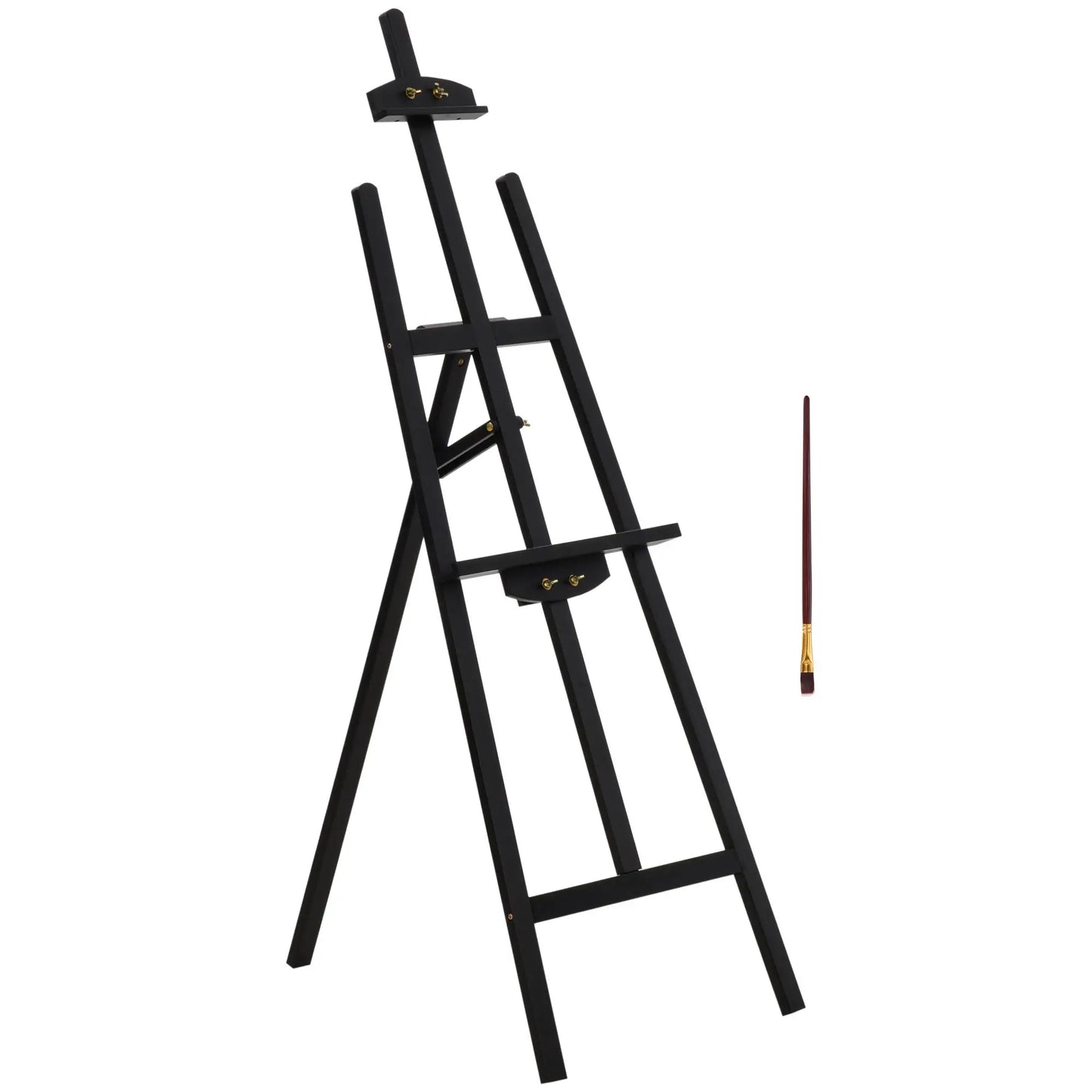 55" Pine Wood Painting Easel Stand, Adjustable Folding Art Easel, Black Dress Form & Mannequins at Gallery Canada