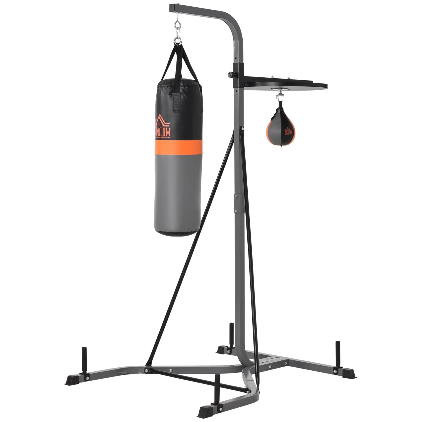 Punching Bag Stand, Speed Ball Holder, 45.25"L x 61.75"W x 87"H, 220lb Load Punching Bag Hangers at Gallery Canada