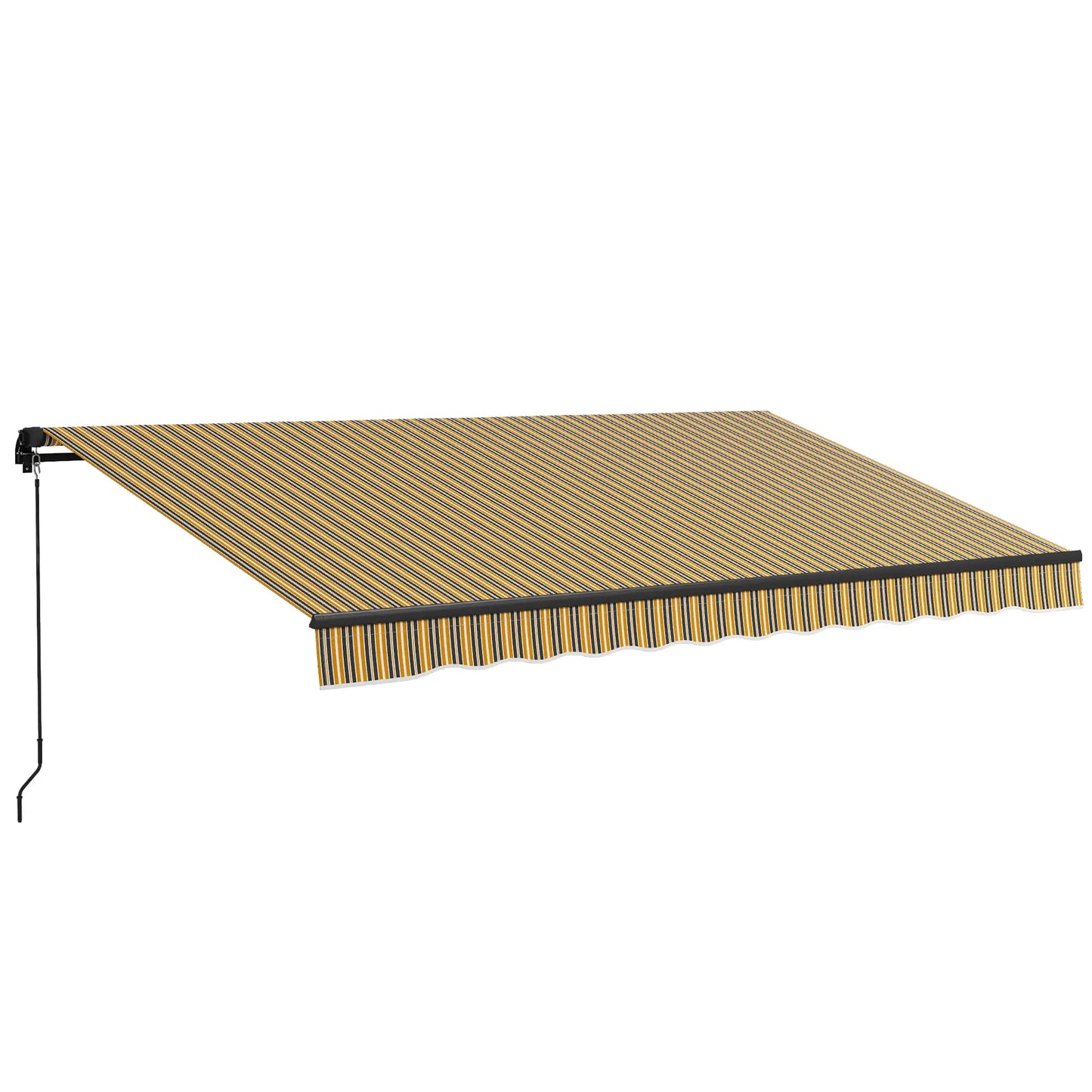 13' x 10' Retractable Awning, UV Resistant Sunshade, Dark Grey, Amber Window Awnings at Gallery Canada
