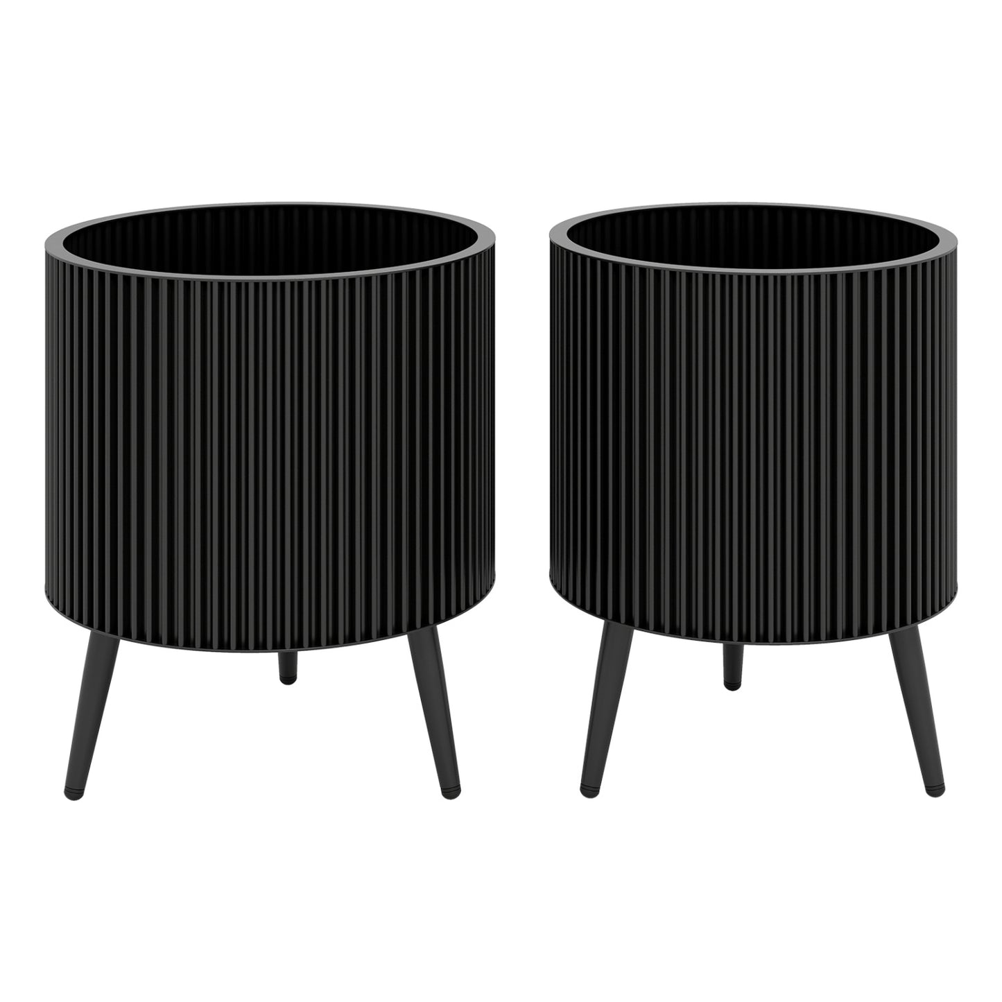 Decorative Flower Pots With Stand, Set Of 2