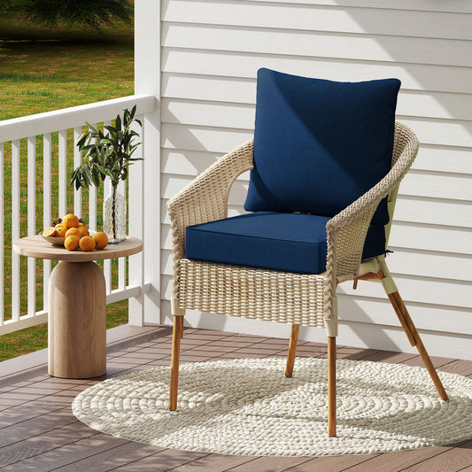 Deep Seat Chair Cushion Pads Set, With Rope Belts, Blue Outdoor Furniture Accessories Blue at Gallery Canada