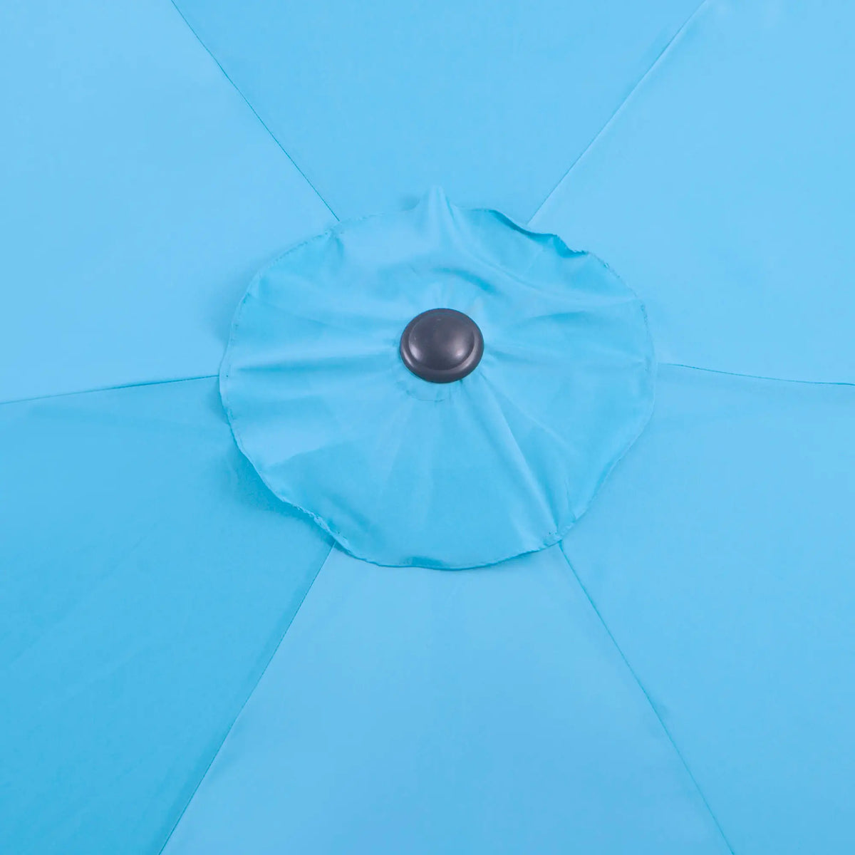 8.5' Round Aluminum Patio Umbrella, Tilt Canopy, 6 Ribs, Blue