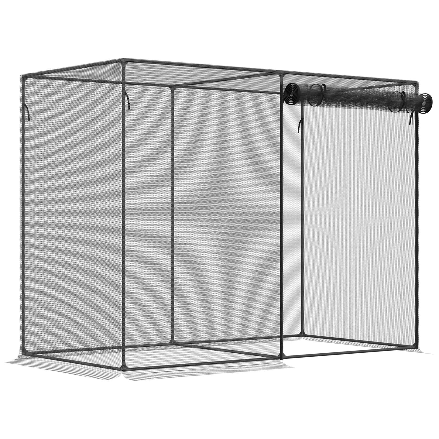 6.5 x 3.3ft Crop Cage, Plant Protector, Zippered Door, Black Walk In Greenhouses at Gallery Canada