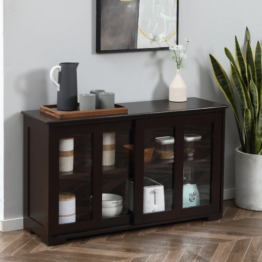 Modern Kitchen Sideboard, Stackable Storage Cabinet, Sliding Glass Door Bar Cabinets Coffee at Gallery Canada