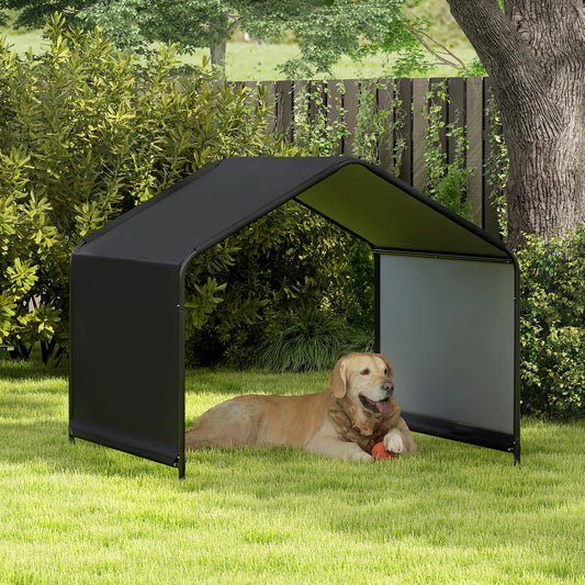 Dog Shade Shelter with Waterproof Roof for Large Medium Small Breeds, Black Dog Supplies Black at Gallery Canada