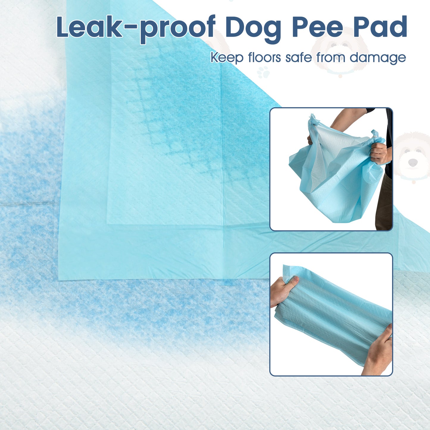 Dog Puppy Pee Pads 36" x 36", 100 Count, Potty Training, Blue Dog Supplies at Gallery Canada