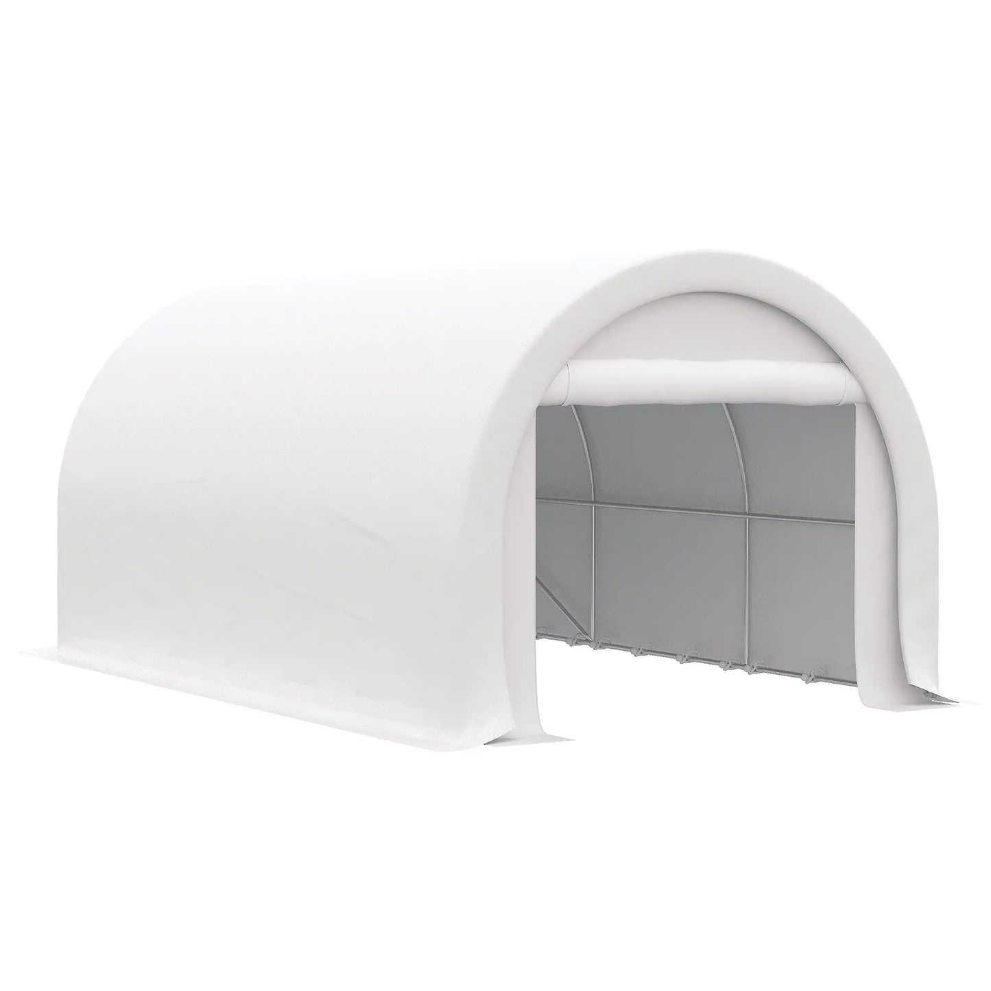 10' x 16' Heavy Duty Carport Tent, PE Cover, White Car Shelters at Gallery Canada