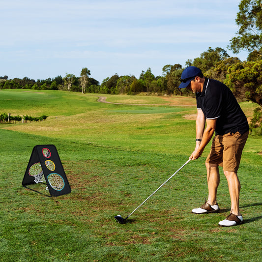 Dual-Sided Golf Chipping Net Triple Target Training System with 5 Target Holes Golf Options at Gallery Canada
