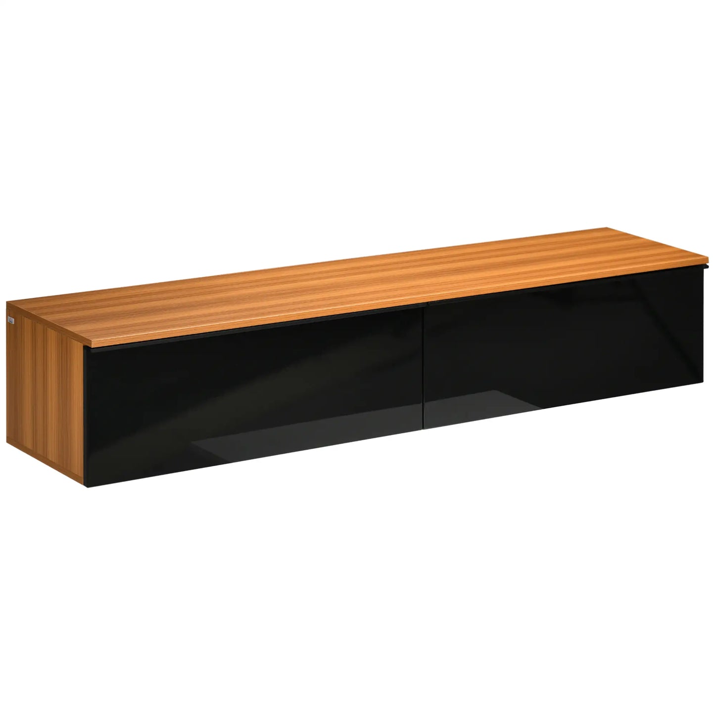 Floating TV Stand, Wall Mounted Cabinet for 70" TVs, Black, Brown TV Stands at Gallery Canada