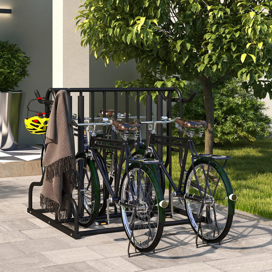 Support pour vélos en acier, 35", capacité pour 4 vélos, double face, pour garages et rues