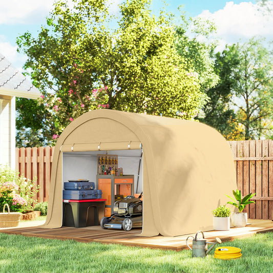 10' x 10' Outdoor Storage Tent, Heavy Duty Waterproof Portable Shed Portable Shed Beige at Gallery Canada