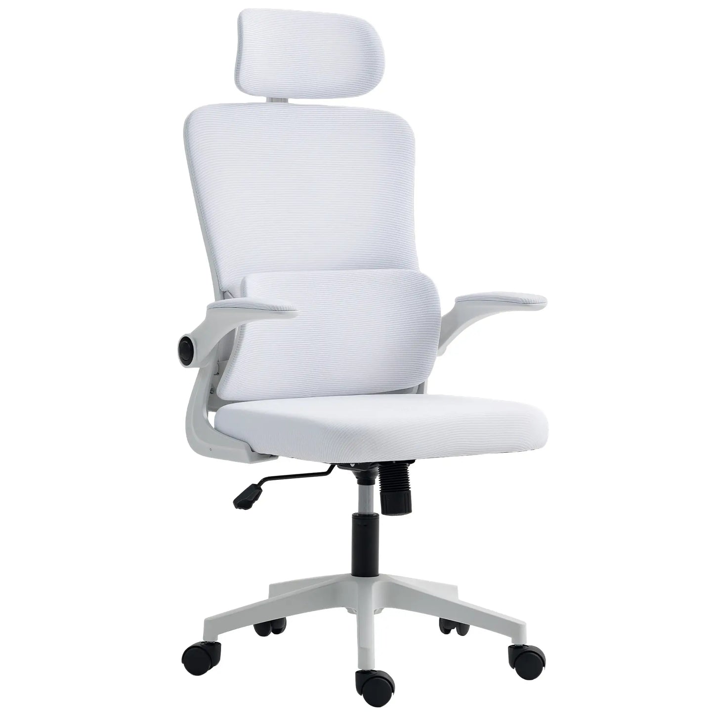 High Back Office Chair, Mesh Computer Chair, Adjustable Height, Cream White Office Chairs at Gallery Canada