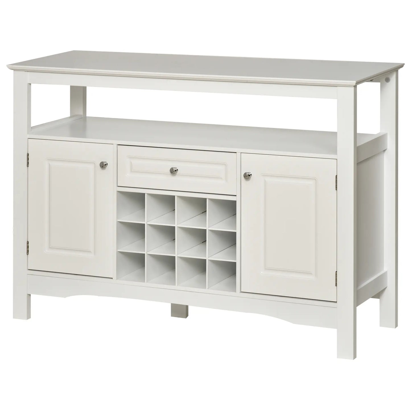 Modern Kitchen Buffet Cabinet, Drawer, 12-Bottle Wine Rack, White Bar Cabinets at Gallery Canada