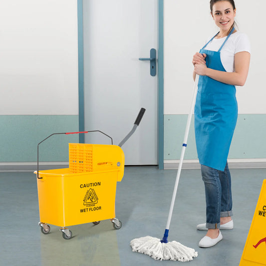Compact Mop Bucket with Wringer, 5 Gallon, Yellow Household Supplies Yellow at Gallery Canada