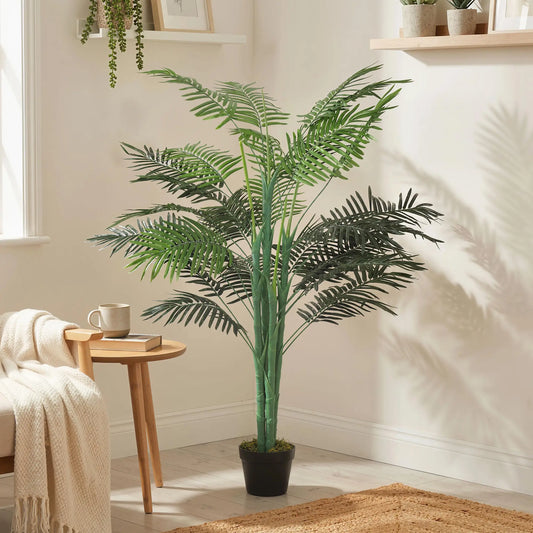 5FT Artificial Palm Tree, Lifelike Faux Plant, Indoor Decoration, Green Artificial Trees Green at Gallery Canada