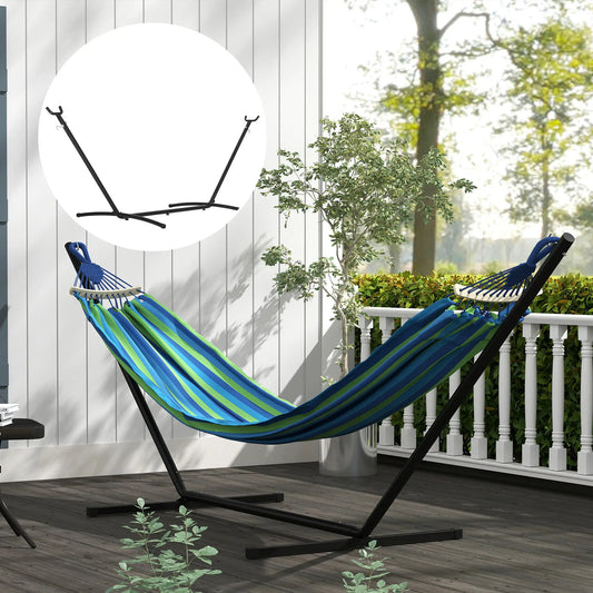 9.2'L Adjustable Hammock Stand, Heavy Duty, Outdoor Camping, Black Hammock Stands Black at Gallery Canada