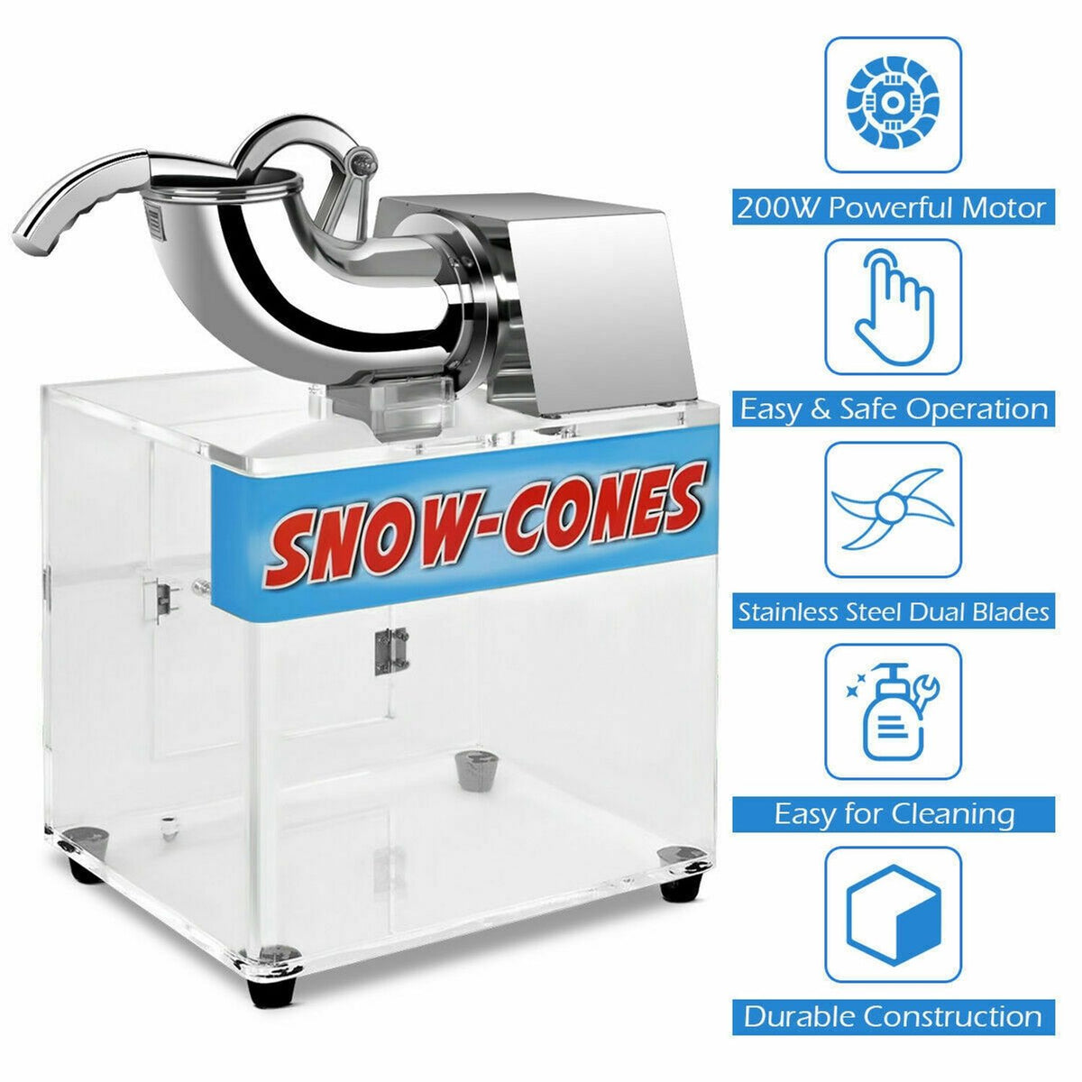 Electric Snow Cone Ice Shaver Maker, White Ice Crushers & Shavers at Gallery Canada