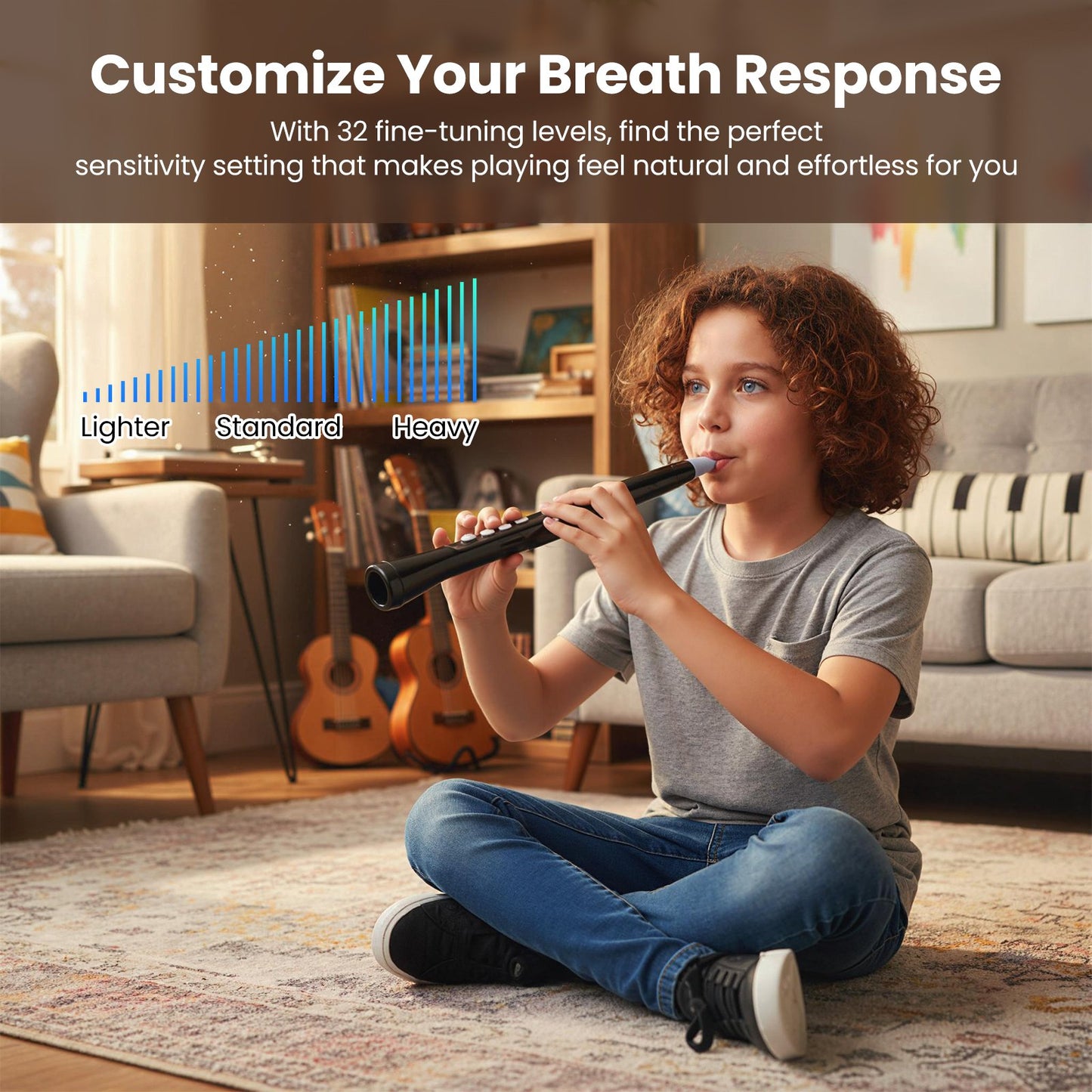 Electronic Wind Instrument Synthesizer Rechargeable Digital Saxophone, Black Musical Instruments at Gallery Canada